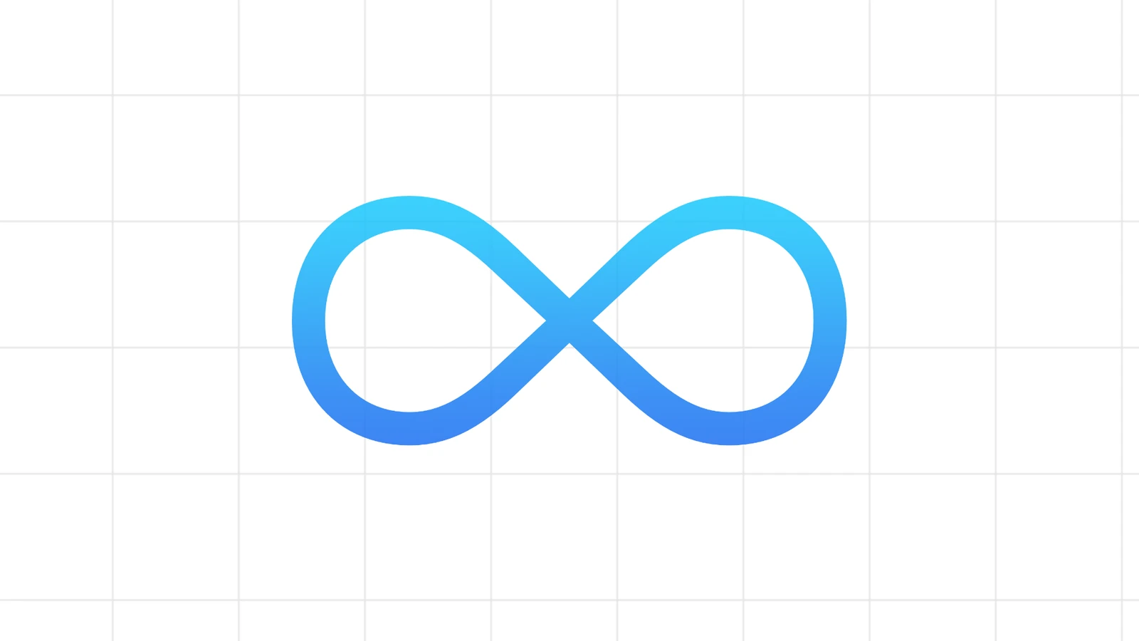 Blue infinity loop over the game grid